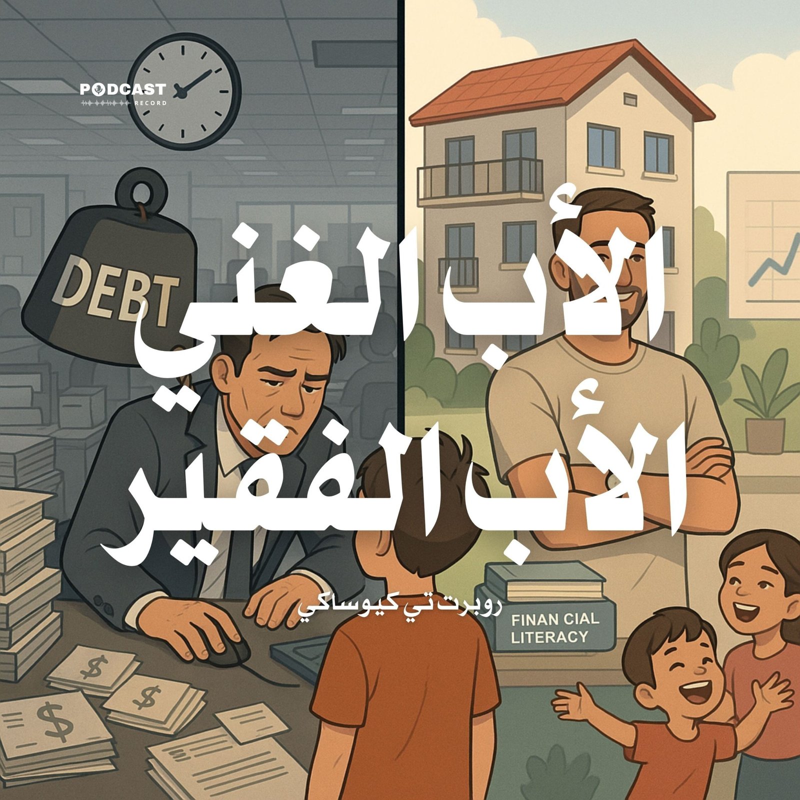 ملخص كتاب الأب الغني الأب الفقير | روبرت تي كيوساكي - بودكاست فلسطين